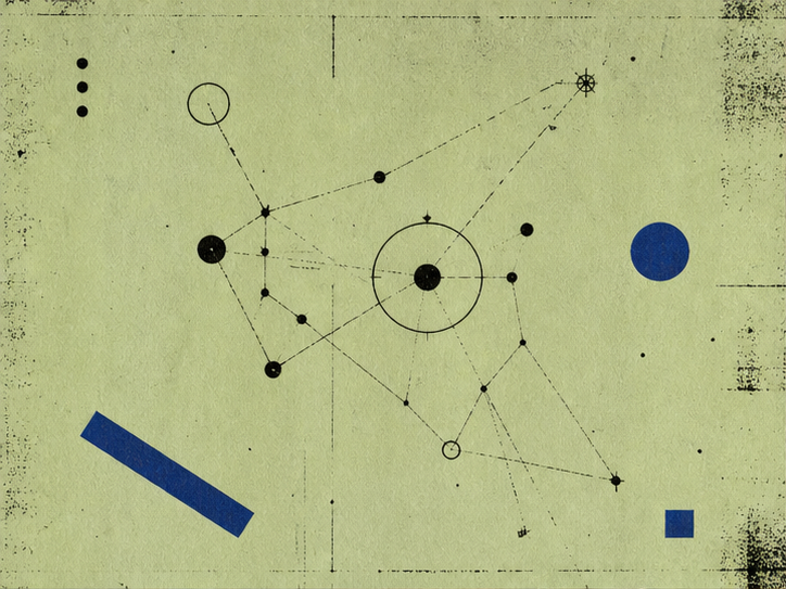 An abstract hand-printed diagram representing AI projects